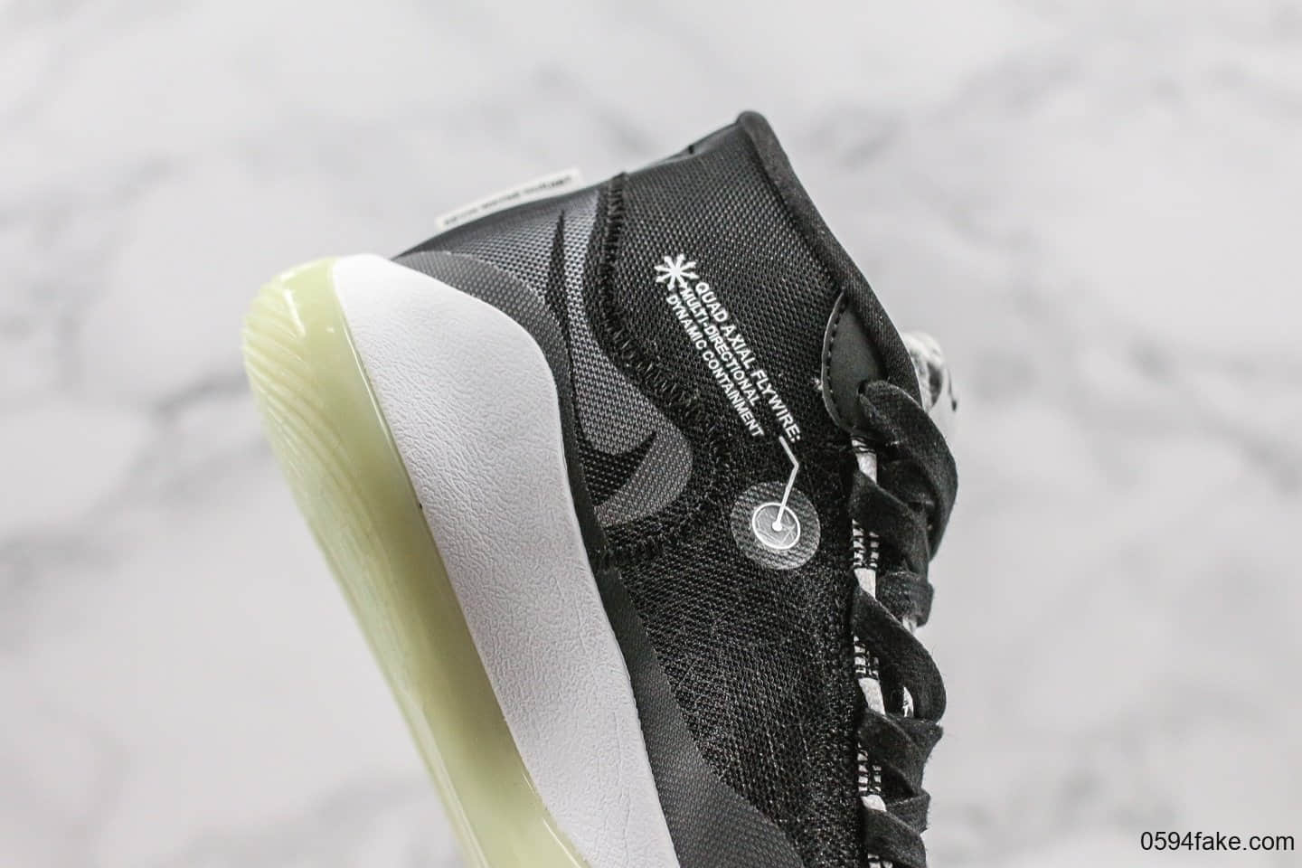 耐克Nike Zoom KD12 EP杜兰特12代实战篮球鞋黑色公司级全掌Zoom气垫外层半透明纤维四向可动Flywire飞线 货号:AR4230-109