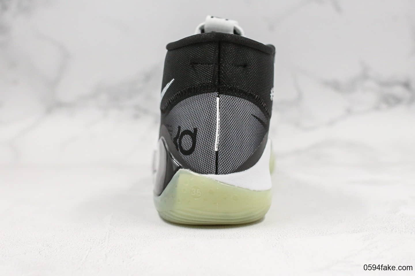 耐克Nike Zoom KD12 EP杜兰特12代实战篮球鞋黑色公司级全掌Zoom气垫外层半透明纤维四向可动Flywire飞线 货号:AR4230-109