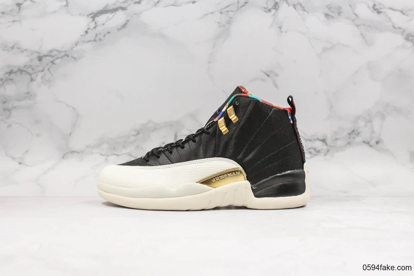乔丹Air Jordan 12 Retro CNY纯原版本AJ12乙亥年百家衣猪年限定配色男女文化实战篮球鞋 (ID:18904) - 图片1