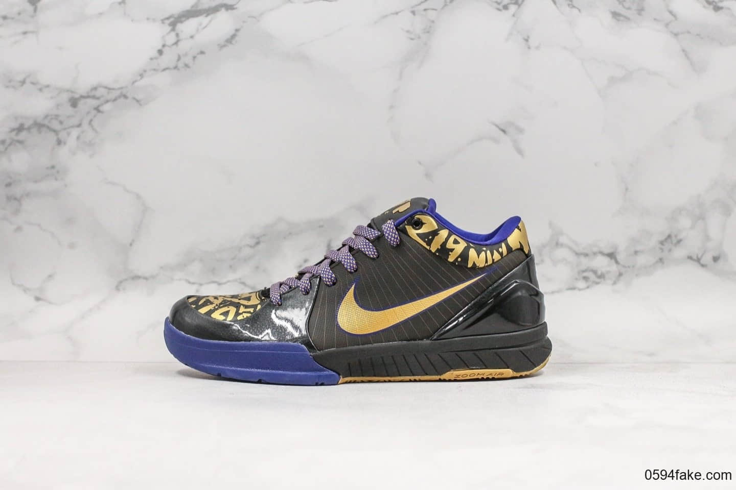 耐克Nike Zoom Kobe 4纯原版本科比4代字母涂鸦及时行乐专业实战篮球鞋内置碳板+Zoom气垫缓震 (ID:18912) - 图片1