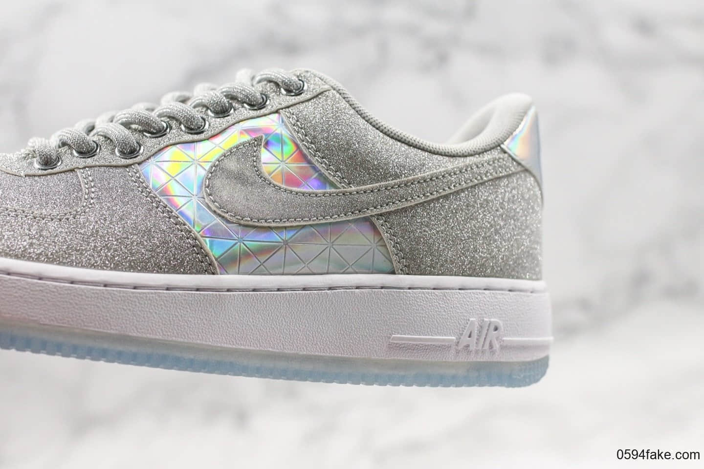 耐克NIKE AIR FORCE1 REBEL XX纯原版本乙亥年空军一号低帮闪银配色原厂数据档案开发 货号:BV7344-090