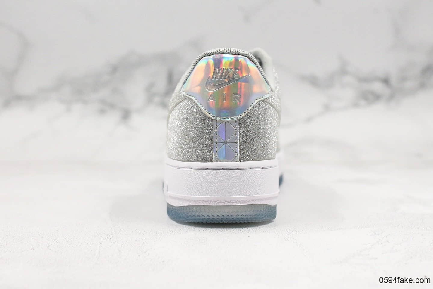 耐克NIKE AIR FORCE1 REBEL XX纯原版本乙亥年空军一号低帮闪银配色原厂数据档案开发 货号:BV7344-090