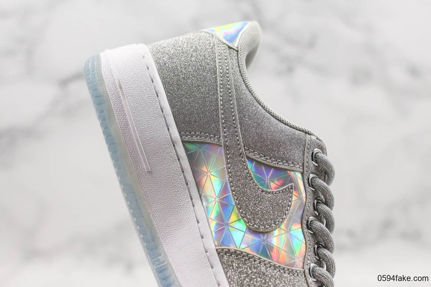 耐克NIKE AIR FORCE1 REBEL XX纯原版本乙亥年空军一号低帮闪银配色原厂数据档案开发 货号:BV7344-090