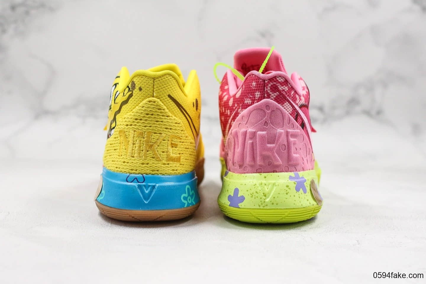 耐克Nike Kyrie 5 PE x Spongebob纯原版本欧文5代联名海绵宝宝派大星鸳鸯配色室内外实战休闲运动篮球鞋 货号:CJ6951-700