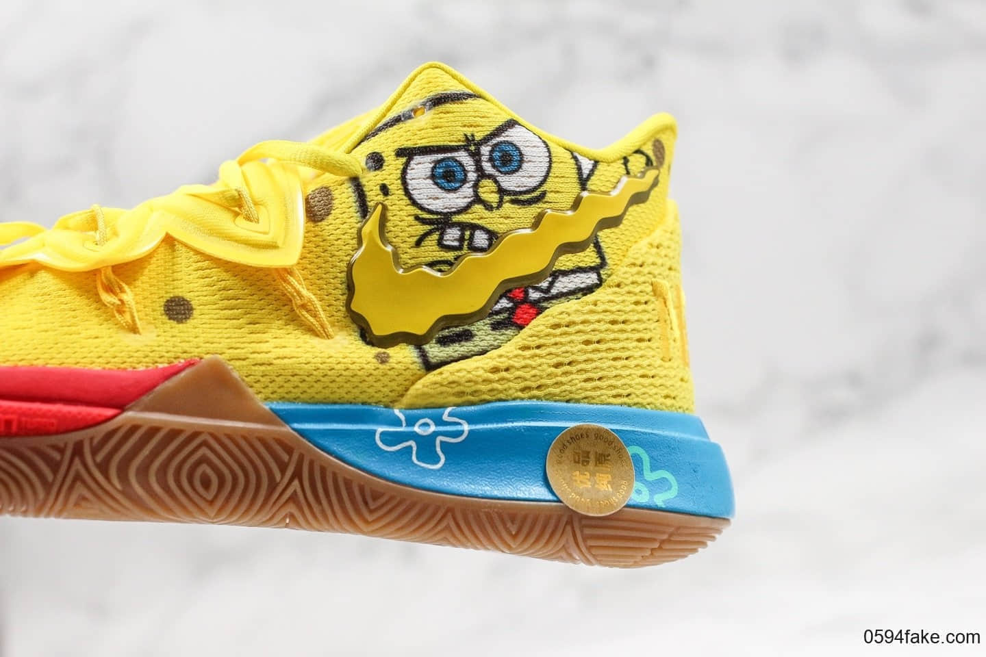 耐克Nike Kyrie 5 PE x Spongebob纯原版本欧文5代联名海绵宝宝派大星鸳鸯配色室内外实战休闲运动篮球鞋 货号:CJ6951-700