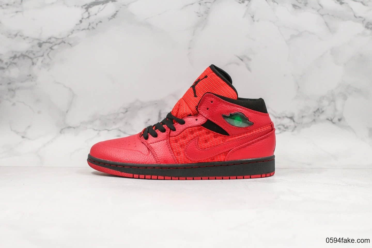 乔丹Air Jordan 1 Retro '97纯原版本中帮猫眼AJ1红色原厂内置气垫原盒原标鞋开模 货号:555071-661