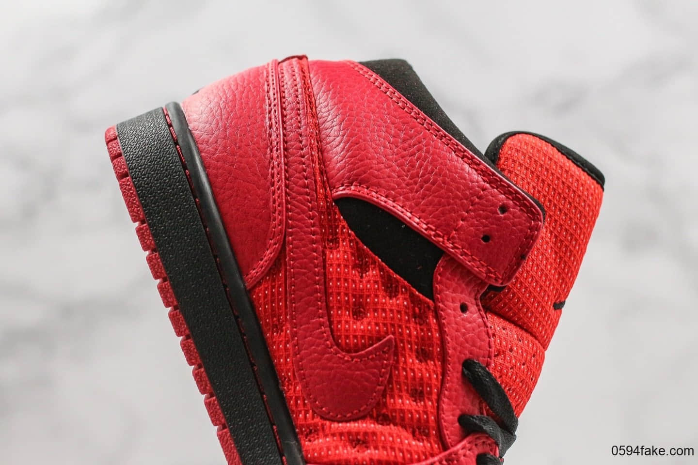 乔丹Air Jordan 1 Retro '97纯原版本中帮猫眼AJ1红色原厂内置气垫原盒原标鞋开模 货号:555071-661