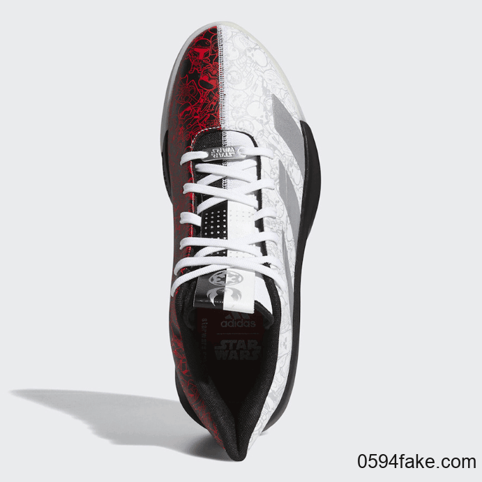 酷炫阴阳设计+可爱Q版图案!这双《星球大战》 x adidas Pro Next 2019你打几分? 货号:EH2459
