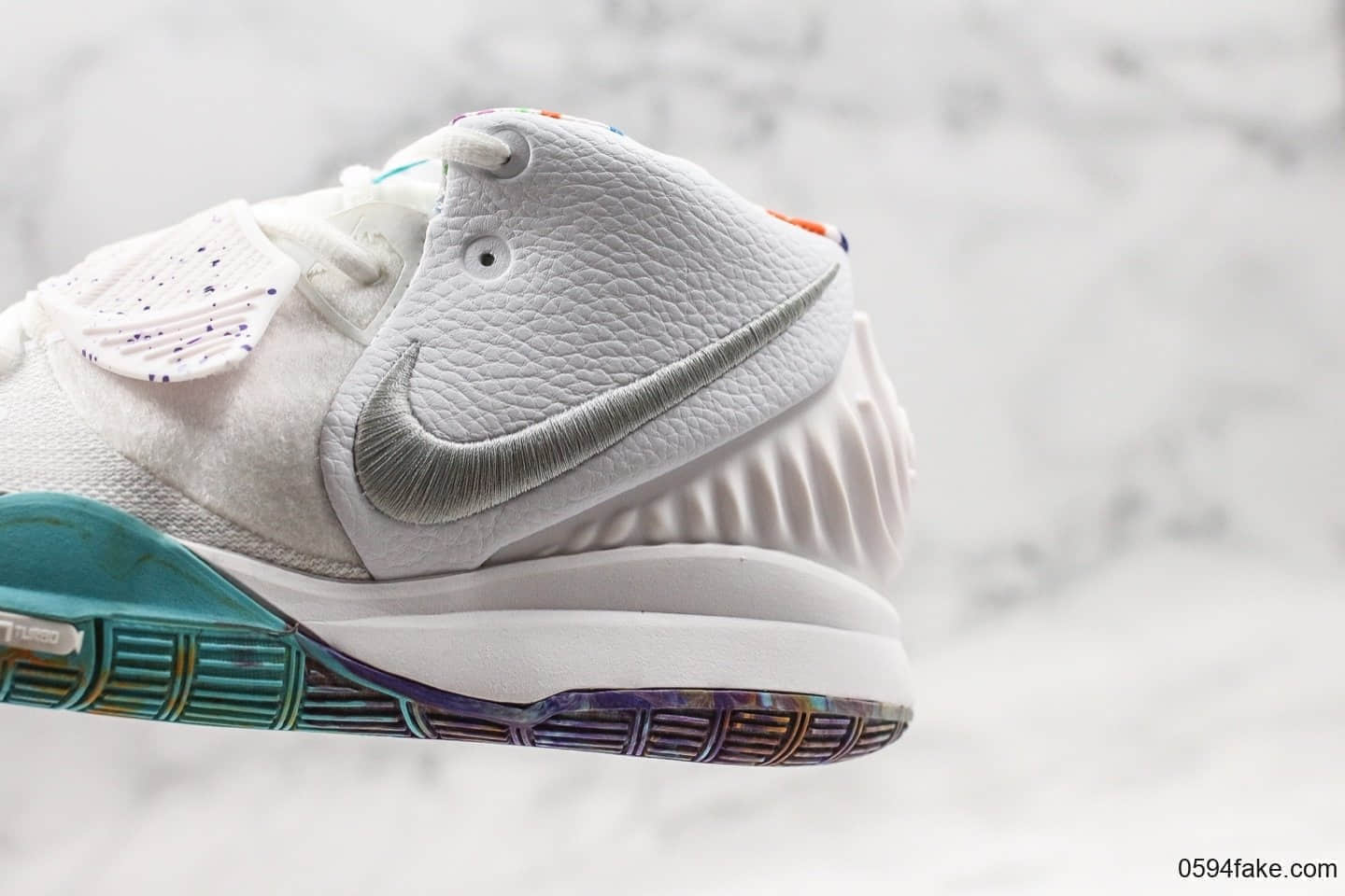 耐克Nike Kyrie 6 EP纯原版本欧文6彩虹白配色原档数据采集原厂Ortholite欧斯莱缓震鞋垫实战篮球鞋 货号:BQ9377-102