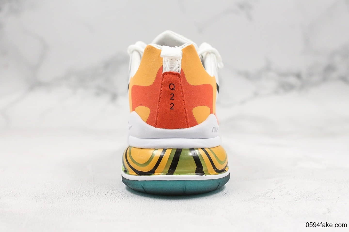 耐克Nike React Air Max 270 React纯原版本高桥盾网纱系列气垫鞋黑粉白全新配色机能半气垫跑步鞋 货号:AO4971-005