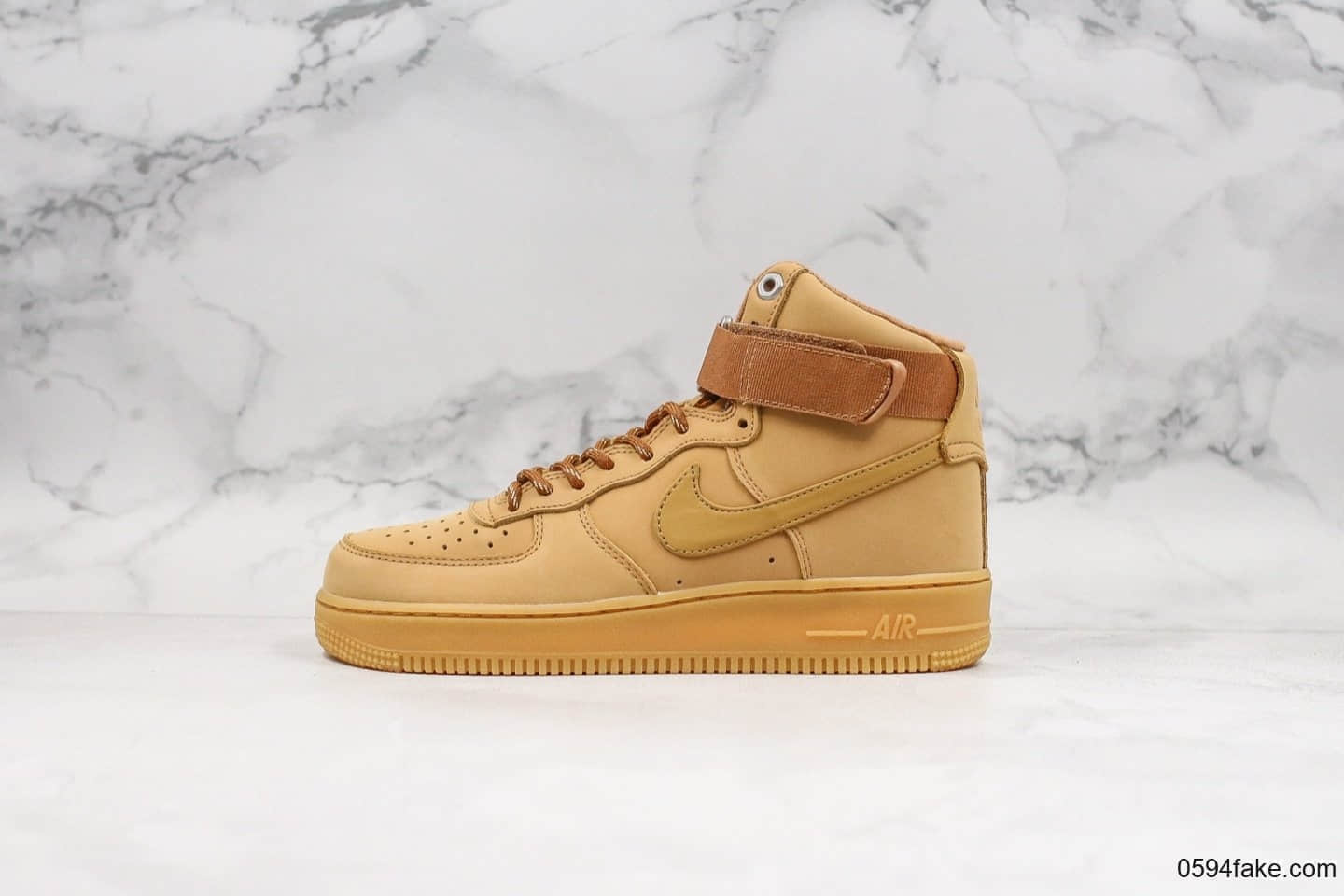 耐克Nike Air Force 1 Low 07 LV8Wheat Flax纯原版本全新二代空军一号雪花绑带高帮小麦色经典百搭休闲运动板鞋 (ID:19718) - 图片1