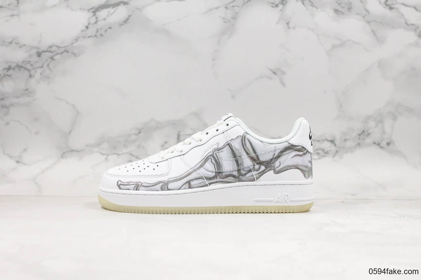 耐克Nike Air Force 1 “Skeleton”空军一号板鞋AF1万圣节白色透视骨骼公司级带半码全新升级鞋面对比原鞋 (ID:19958) - 图片1