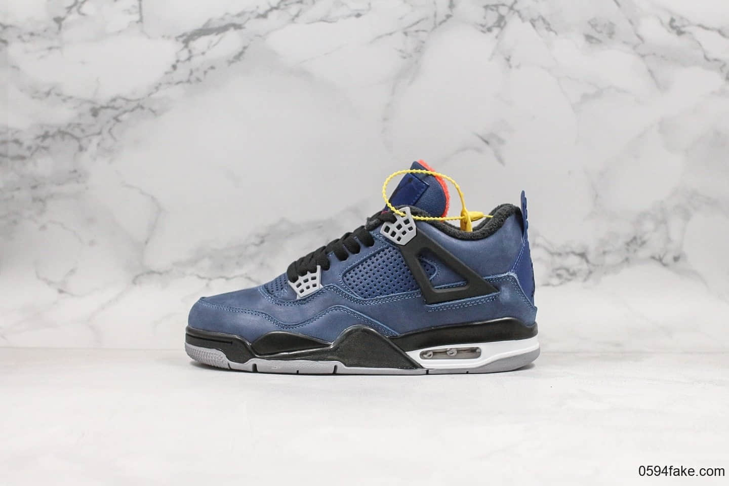 乔丹Air Jordan 4 WNTR Loyal Blue纯原版本午夜蓝配色aj4原档案数据开发原厂鞋面用料内置透明气垫 (ID:20079) - 图片1