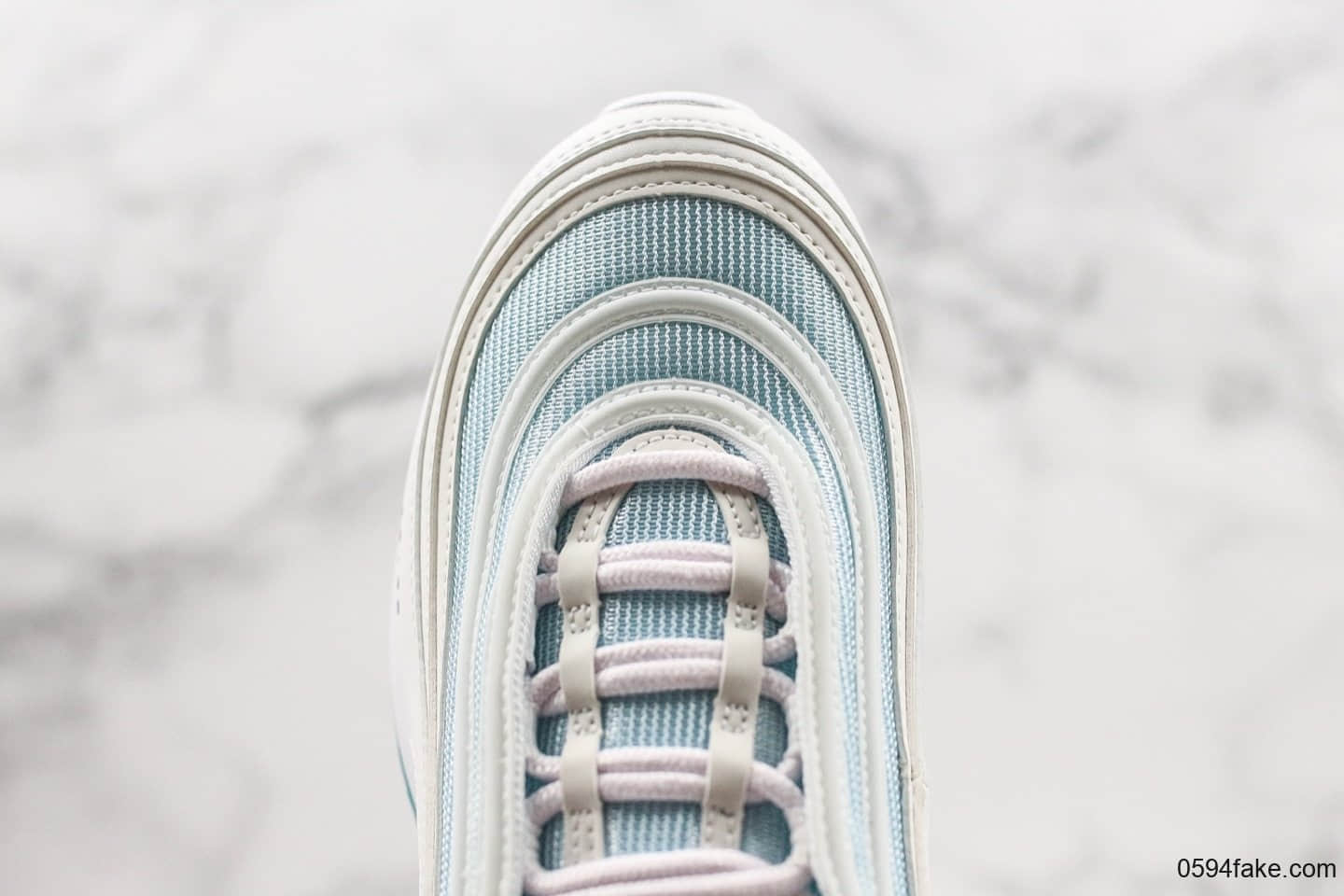 耐克Nike Air Max 97 MSCHF x INRI Jesus Shoes纯原版本耶稣圣水子弹气垫Max 97白蓝液态原厂真气垫 货号:921826-101