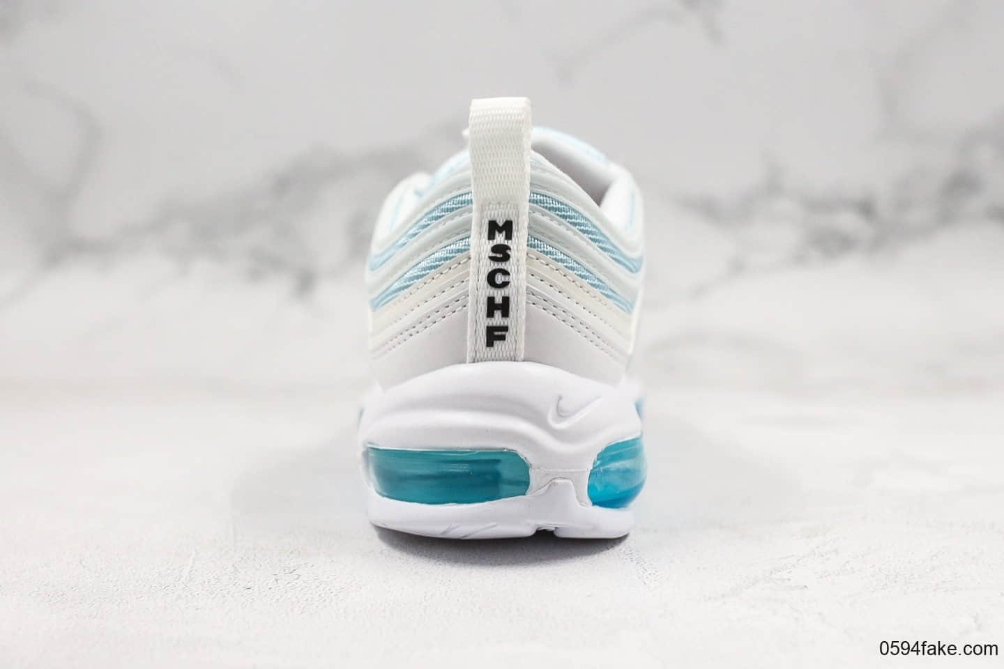 耐克Nike Air Max 97 MSCHF x INRI Jesus Shoes纯原版本耶稣圣水子弹气垫Max 97白蓝液态原厂真气垫 货号:921826-101