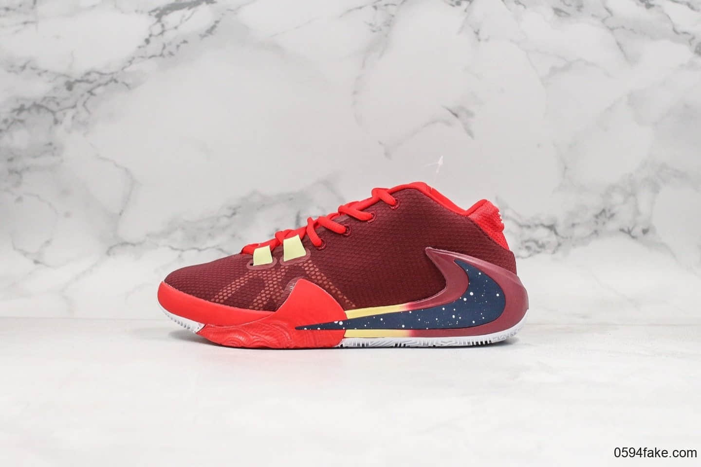 耐克Nike Zoom Freak 1 GPX纯原版本字母哥一代签名款倒钩星空红市面唯一原鞋开模后掌真双层ZOOM气垫 (ID:20119) - 图片1