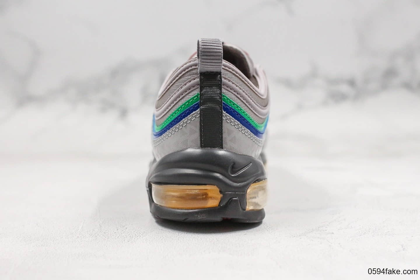耐克Nike Air Max97纯原版本灰蓝绿色子弹气垫任天堂Max97全掌大气垫原鞋开模 货号:CI5012-001