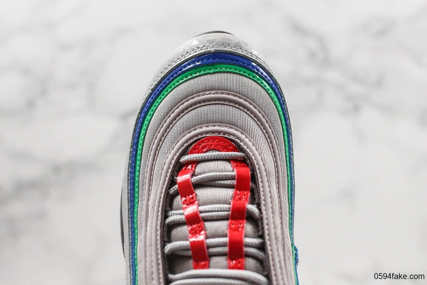 耐克Nike Air Max97纯原版本灰蓝绿色子弹气垫任天堂Max97全掌大气垫原鞋开模 货号:CI5012-001