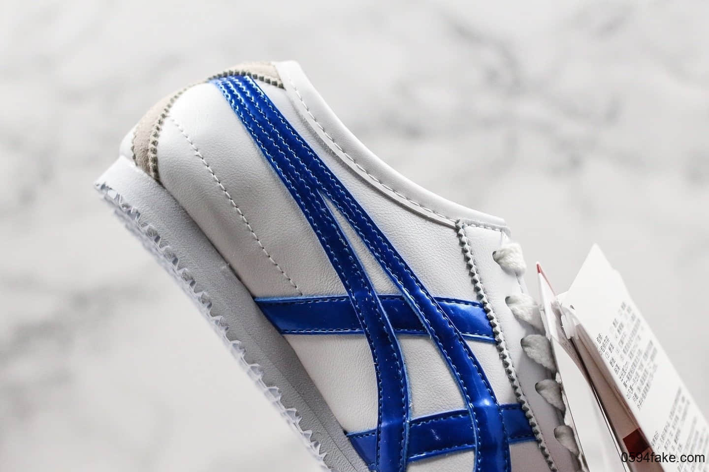 亚瑟士Onitsuka Tiger MEXICO Mid Runner纯原版本鬼冢虎东京限定配色墨西哥中帮系列复古经典百搭休闲皮革慢跑鞋皮革白宝蓝红 货号:1183A656-100