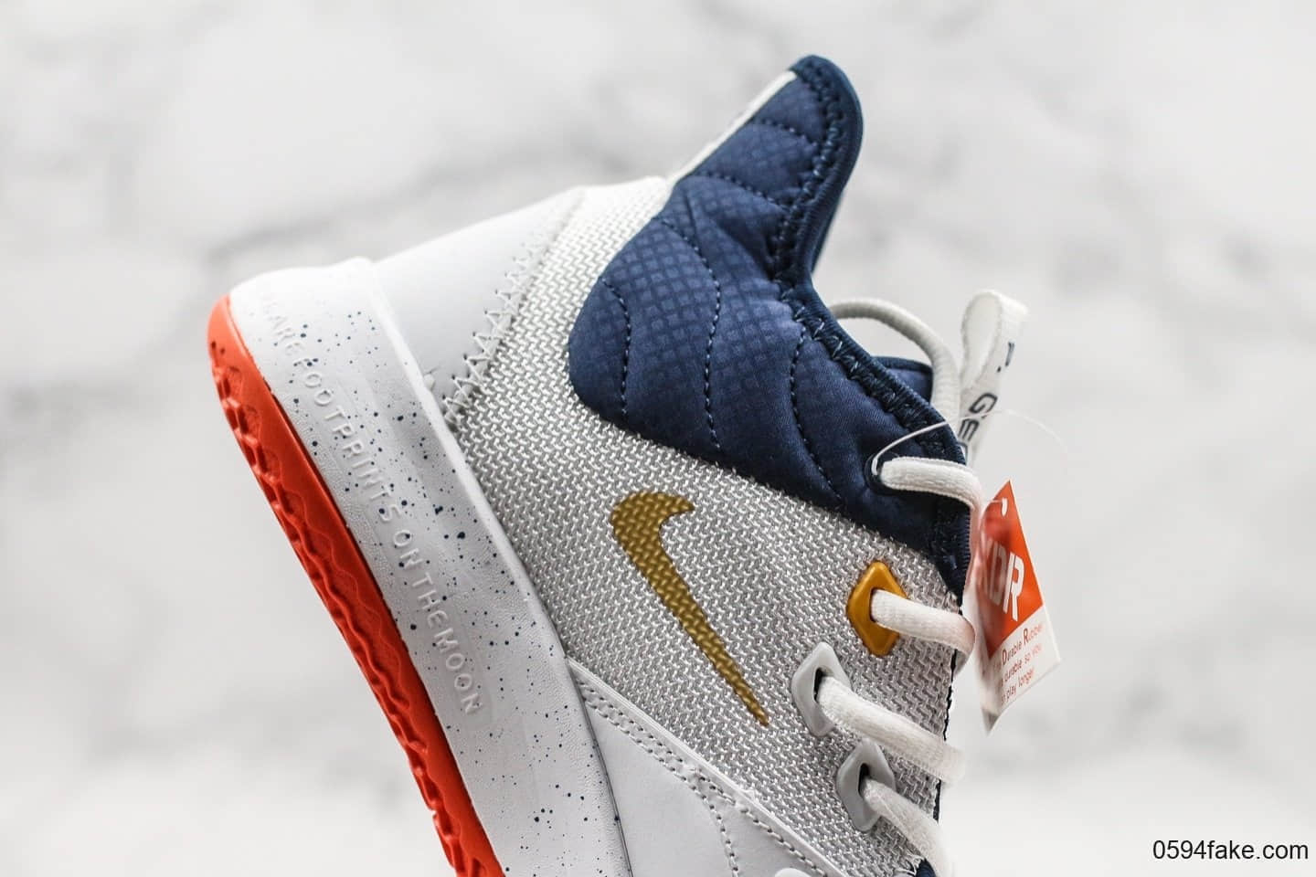 耐克Nike PG3 NASA EP纯原版本保罗乔治三代篮球鞋白蓝配色原盒原标内置ZOOM前掌气垫泡椒实战篮球鞋 货号:AO2608-109