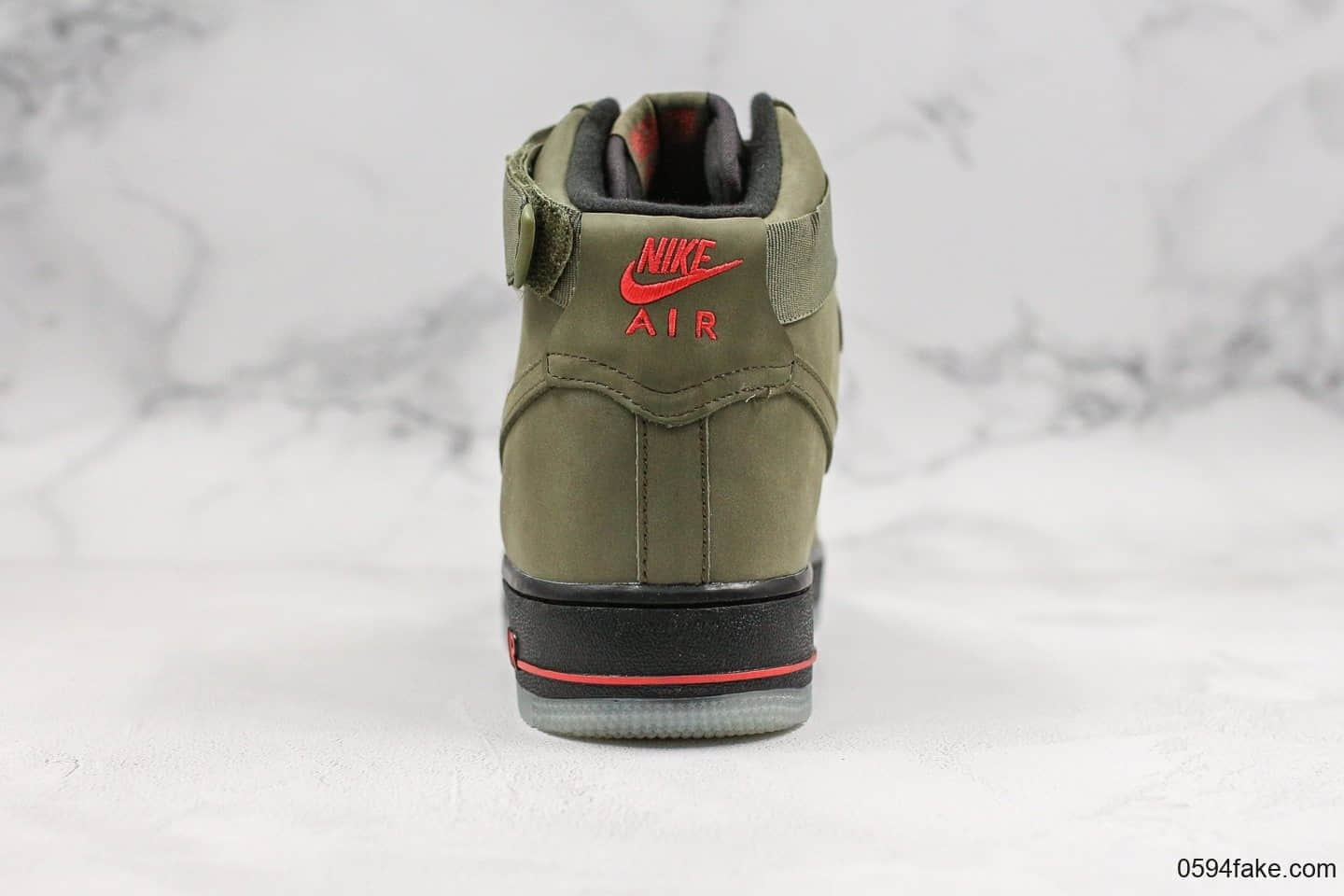 耐克Nike Air Force 1 High '07纯原版本高帮空军一号新版2019麂皮橄榄绿配色搭配同色系尼龙鞋带内置气垫 货号:CJ9178-200