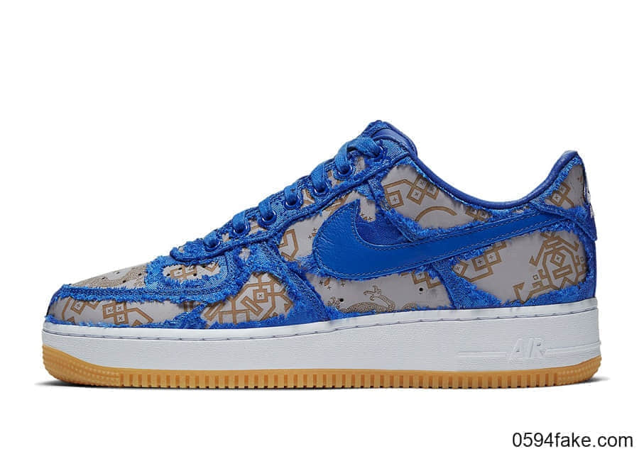 蓝丝绸 CLOT x Air Force 1 Low刮开鞋面曝光！后天发售！ (ID:21423) - 图片1