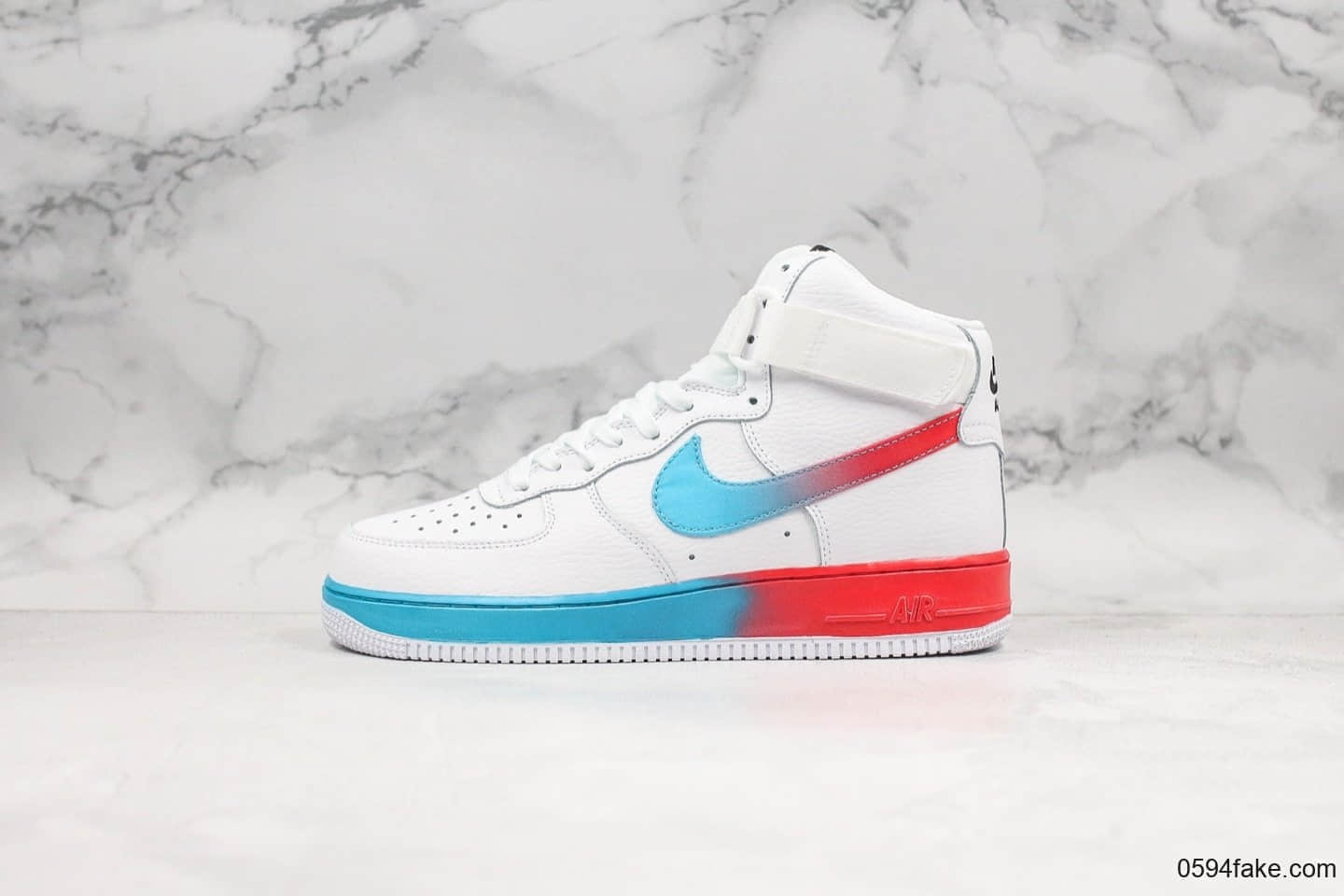 耐克Nike Air Force 1 Mid 07 LV8 解构简版AF1板鞋“彩虹渐变”公司级带半码原厂头层皮料电脑冲孔 (ID:21670) - 图片1