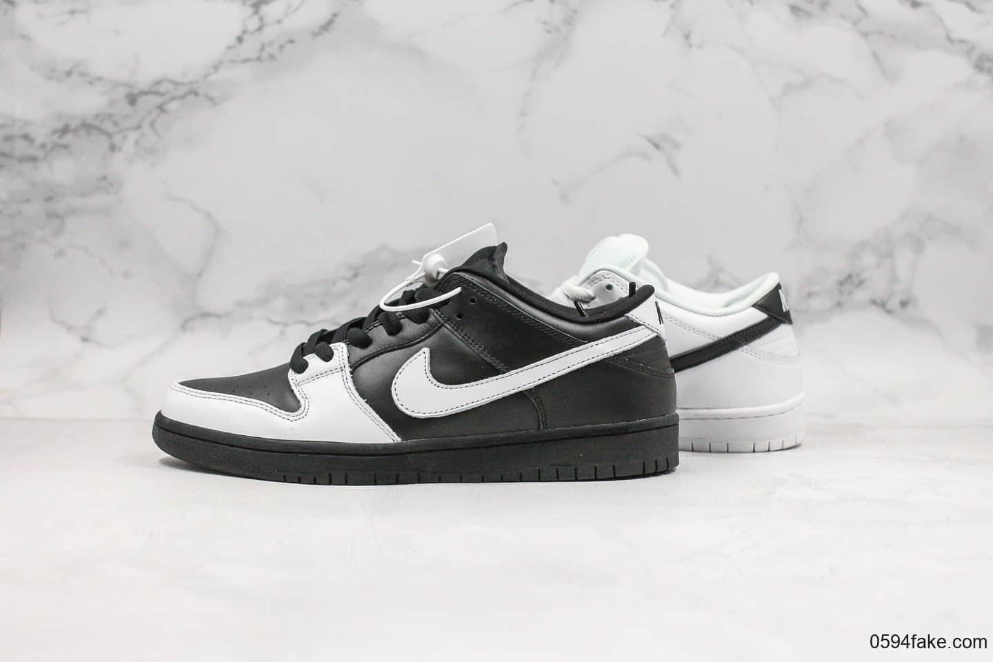 耐克Nike Dunk SB Low复古休闲板鞋阴阳太极鸳鸯真标带半码贝利定制头层皮料 (ID:21705) - 图片1