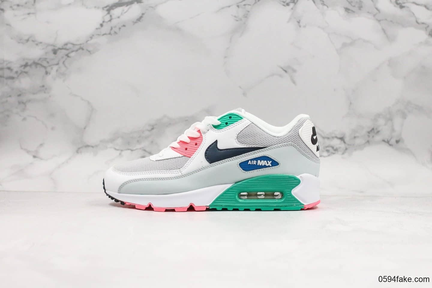 耐克Nike Air Max 90 Essential South Beach公司级版本南海岸max90新配色半掌气垫网面复古运动休闲慢跑鞋 货号:AJ1285-100