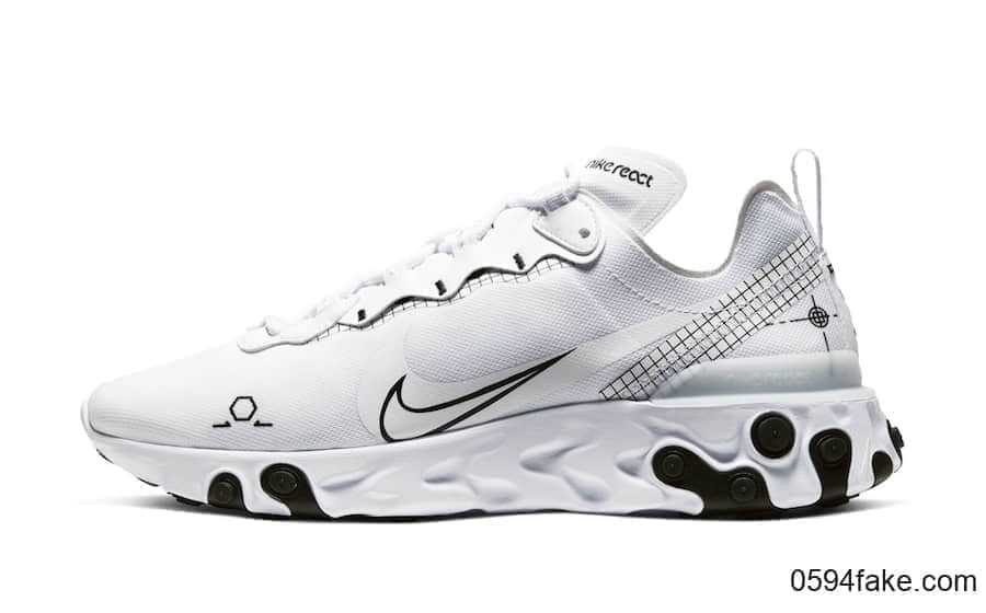 黑白线稿!全新 Nike React Element 55曝光!