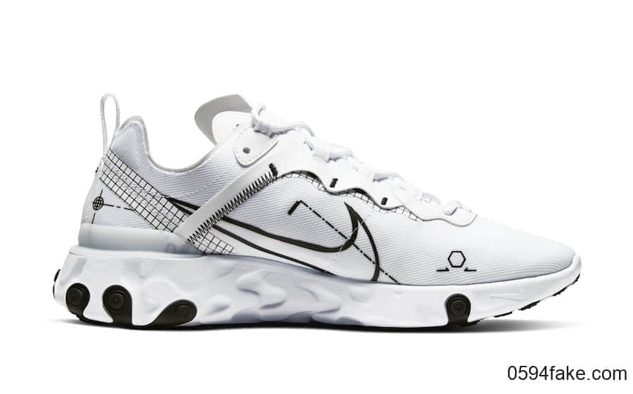 黑白线稿!全新 Nike React Element 55曝光!