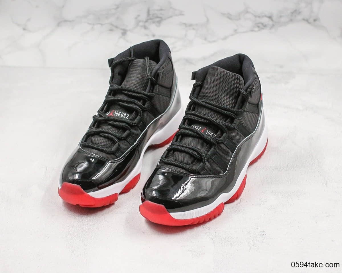乔丹Air Jordan 11纯原真碳版本高帮AJ11黑红配色原档案数据开发原楦头原纸板支持实战篮球鞋 货号:378037-061