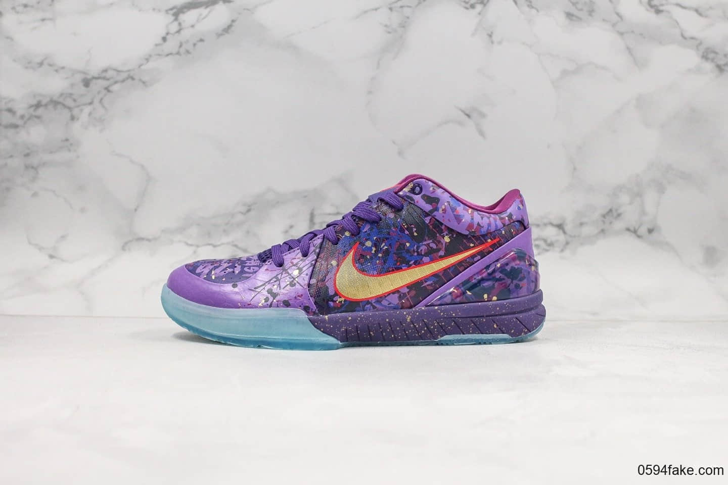 耐克NIKE ZOOM KOBE 4 PROTRO科比4代大师之路星空紫纯原版本内置碳板加持内置元年缓震单元支持高强度实战篮球鞋 (ID:22211) - 图片1
