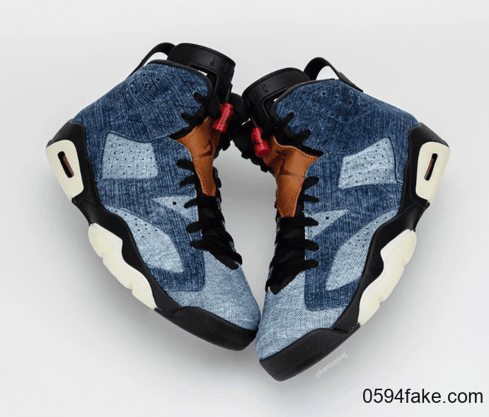 水洗丹宁鞋面!这双Air Jordan 6“ Washed Denim”有点好看! 货号:CT5350-401