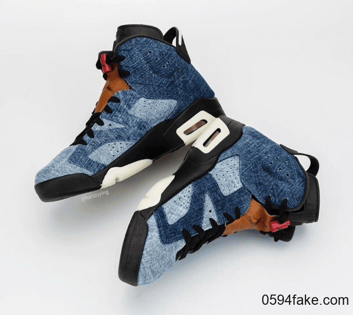 水洗丹宁鞋面!这双Air Jordan 6“ Washed Denim”有点好看! 货号:CT5350-401