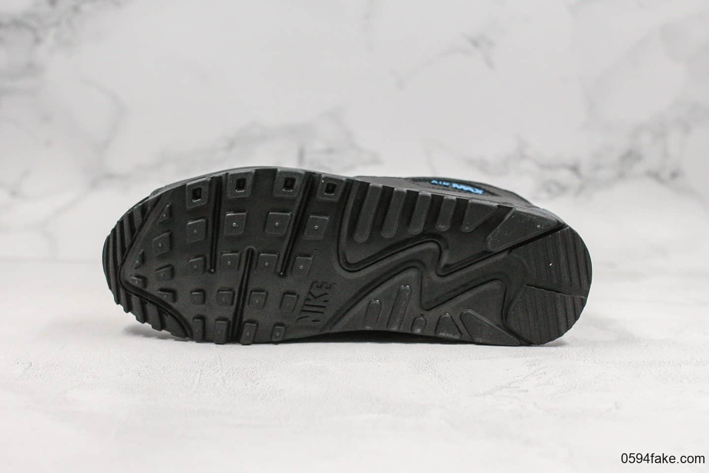 耐克Nike Air Max 90 Essential纯原版本max90复古气垫运动慢跑鞋黑蓝色内置可视气垫皮革鞋面 货号:CN0194-001