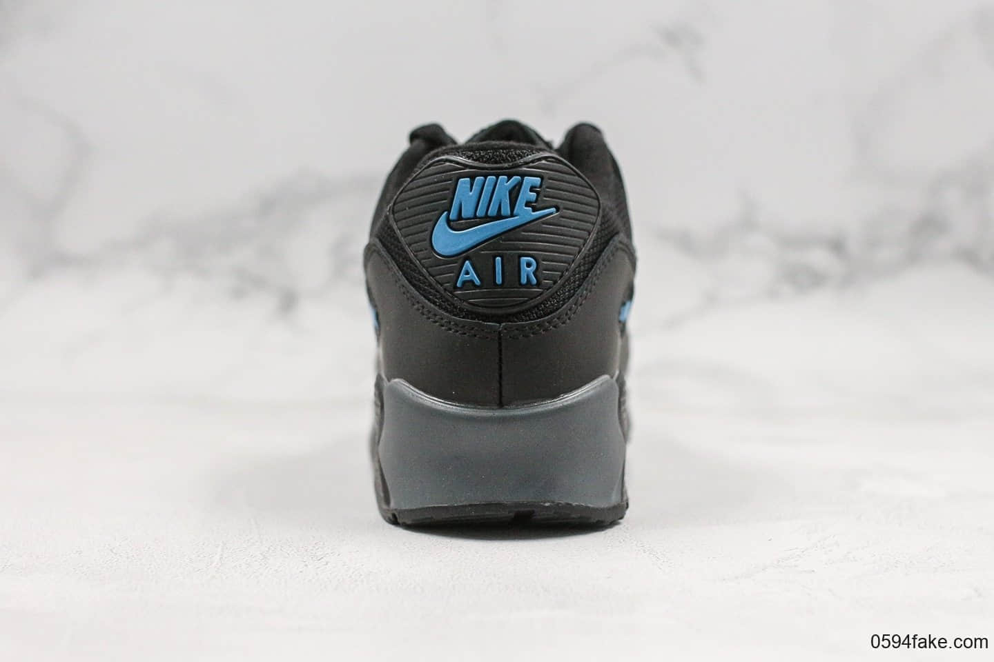 耐克Nike Air Max 90 Essential纯原版本max90复古气垫运动慢跑鞋黑蓝色内置可视气垫皮革鞋面 货号:CN0194-001