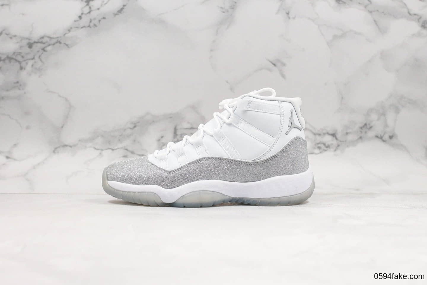 乔丹Air Jordan 11 Metallic Silver纯原版本闪银配色aj11内置真碳板加持支持高强度实战篮球鞋 (ID:22553) - 图片1