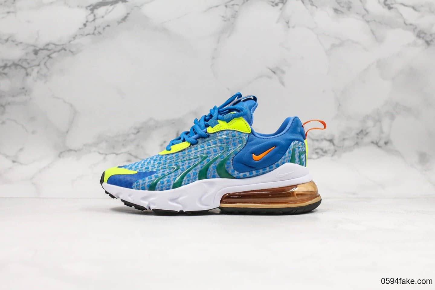 耐克Nike Air Max 270 SE纯原版本max270混合科技白蓝配色3M反光后半掌可视气垫原盒原标 (ID:22671) - 图片1