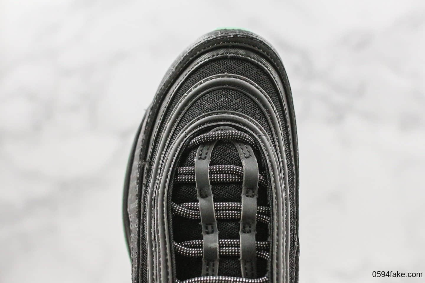 耐克Nike Air Max 97 Premium Green Glow纯原版本复古Max97黑数码骇客帝国绿配色正确小潘气垫完美细节原底原面 货号:921826-017