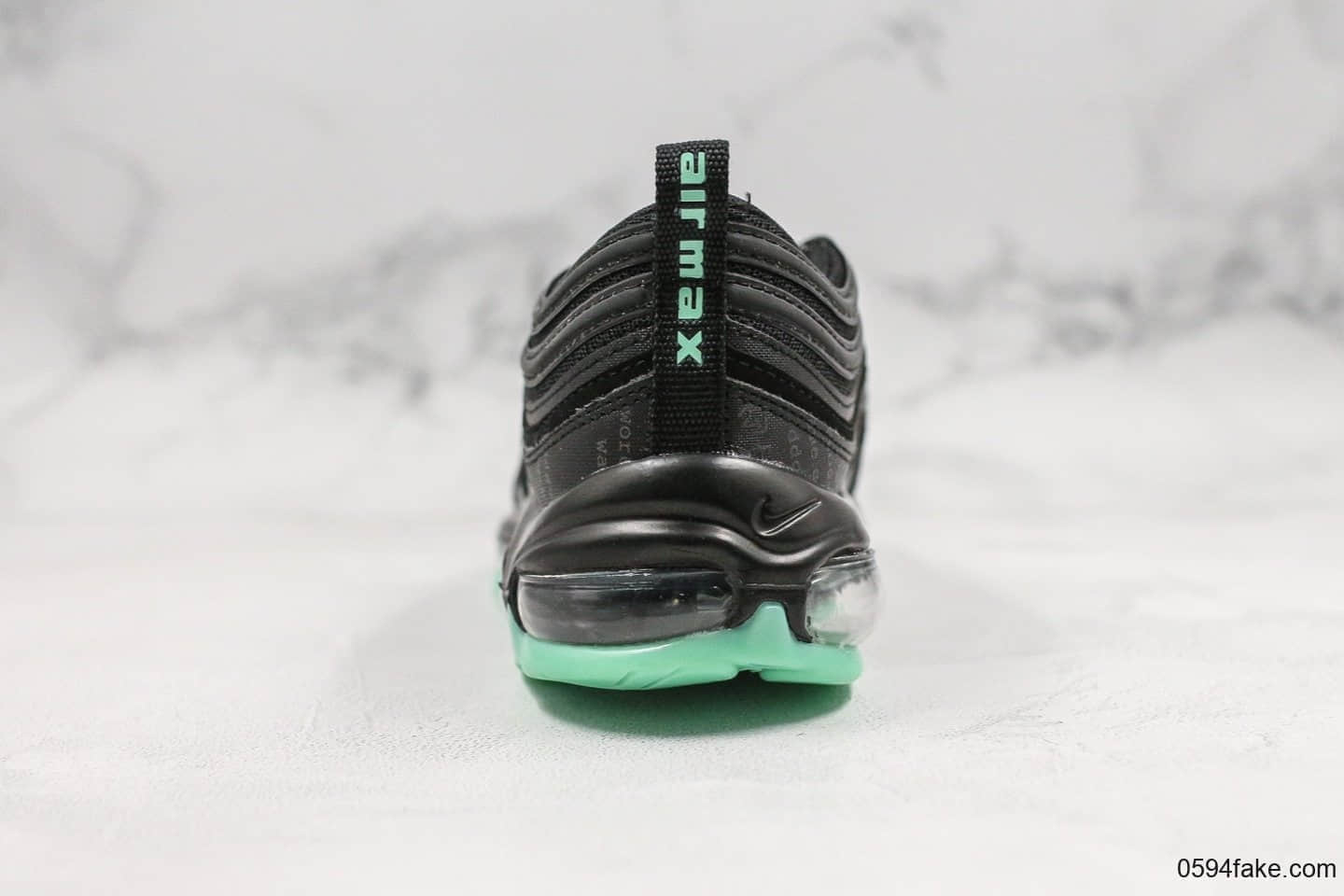 耐克Nike Air Max 97 Premium Green Glow纯原版本复古Max97黑数码骇客帝国绿配色正确小潘气垫完美细节原底原面 货号:921826-017
