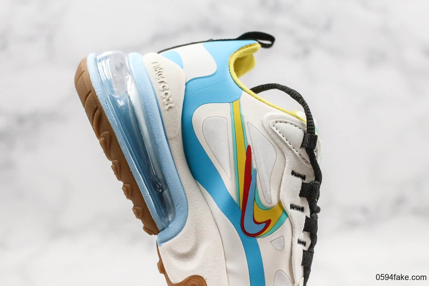 耐克Nike React Air Max 270纯原版本高桥盾网纱系列半气垫跑步鞋内置可视后掌气垫原档案数据开发 货号:CQ4805-146