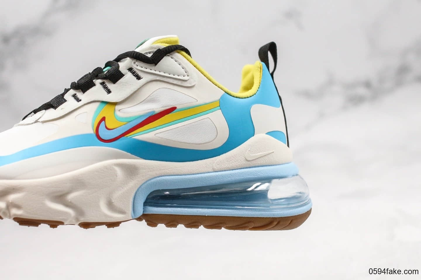 耐克Nike React Air Max 270纯原版本高桥盾网纱系列半气垫跑步鞋内置可视后掌气垫原档案数据开发 货号:CQ4805-146