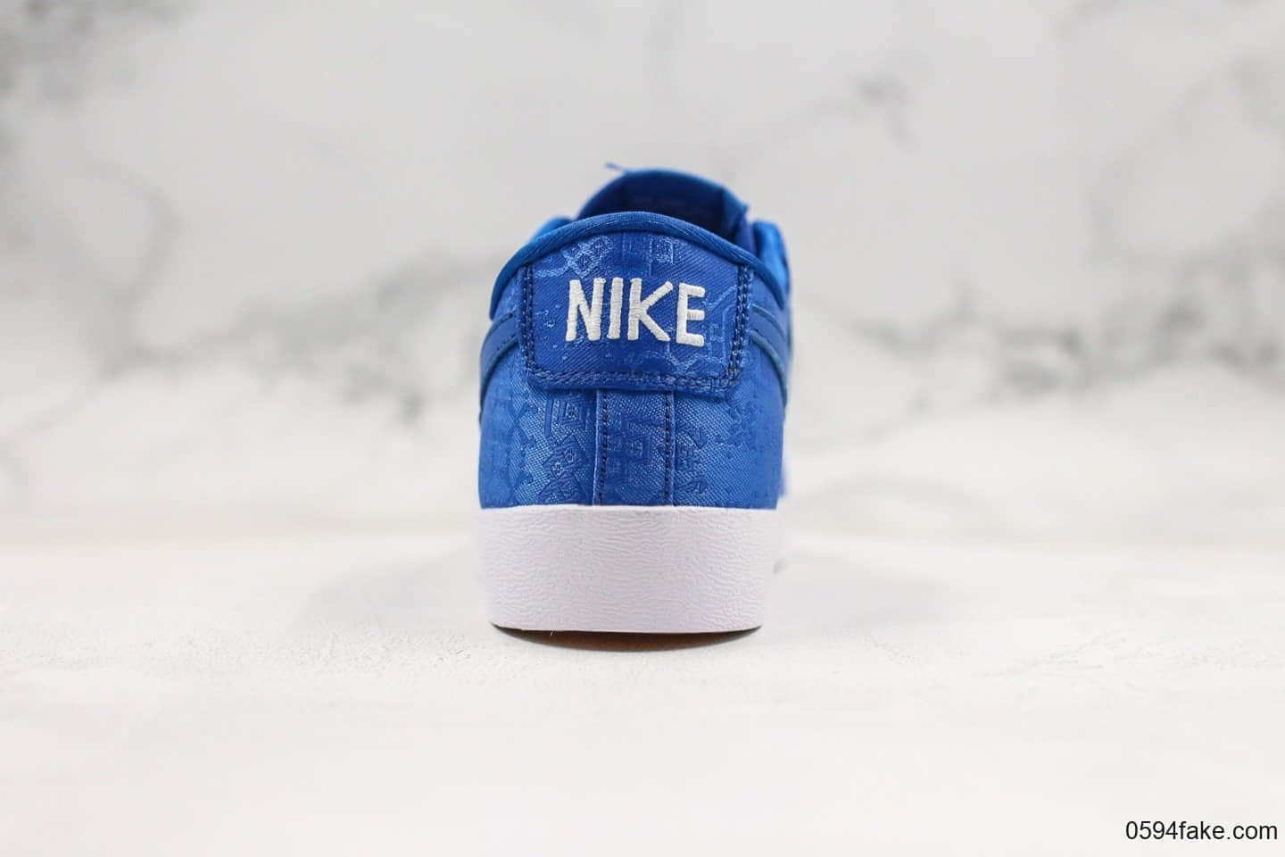 耐克Nike Blazer Low Le公司级版本低帮开拓者陈冠希联名款蓝丝绸表皮可刮原盒原标 货号:AV9374-281