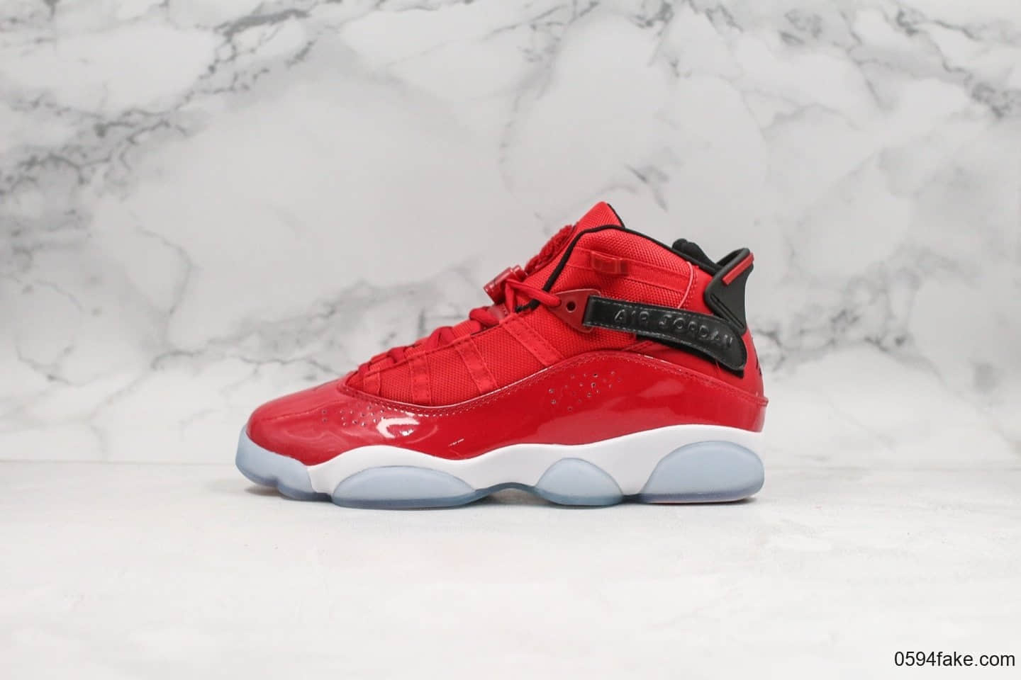乔丹Air Jordan 6 RIngs纯原版本六冠王中国红配色AJ6原厂碳纤维中底原装真猫眼原盒原标 (ID:23286) - 图片1