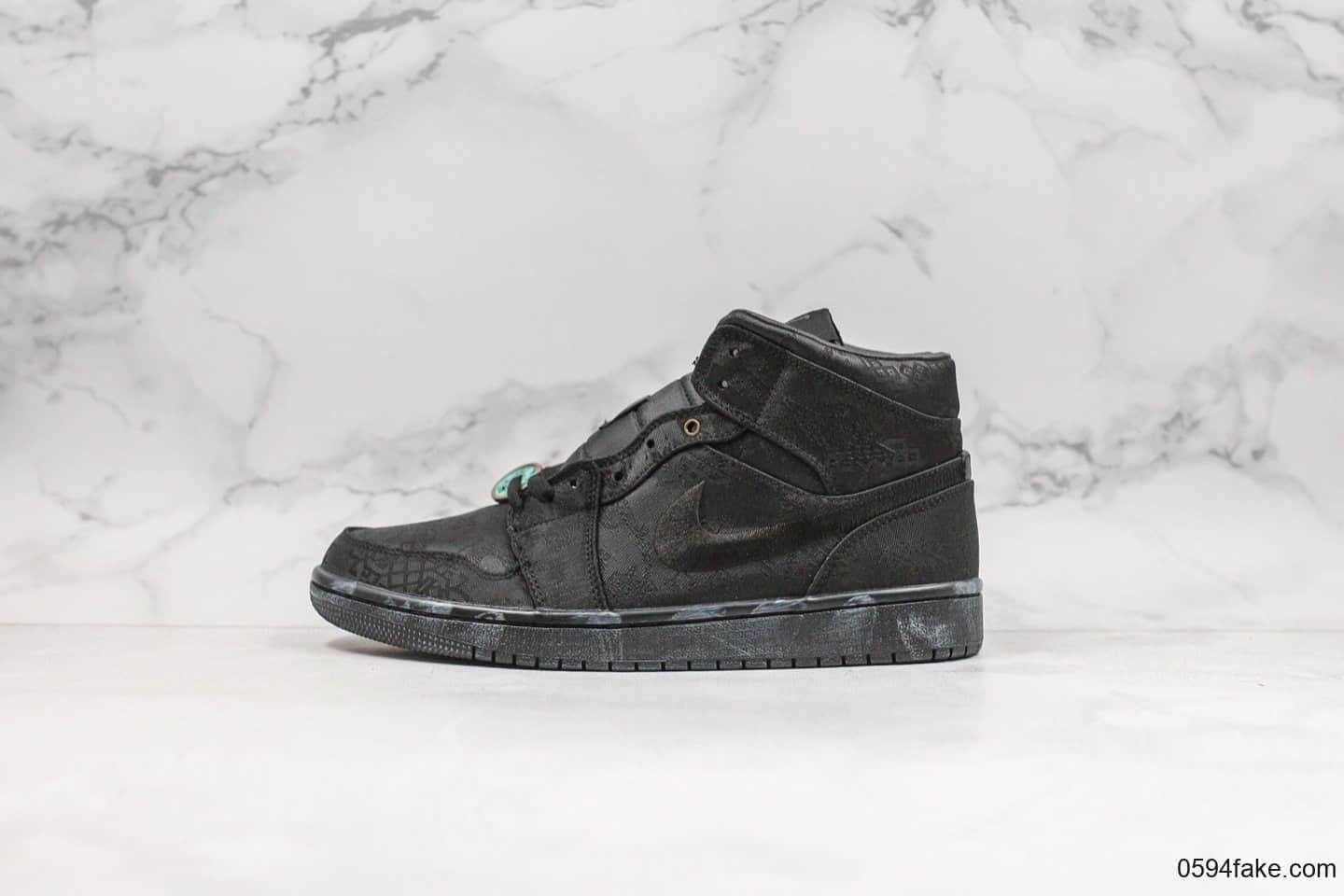 乔丹Air Jordan 1 Fearless x CLOT公司级版本陈冠希联名款AJ1铜钱黑丝绸原档数据开发原盒原标 (ID:23429) - 图片1