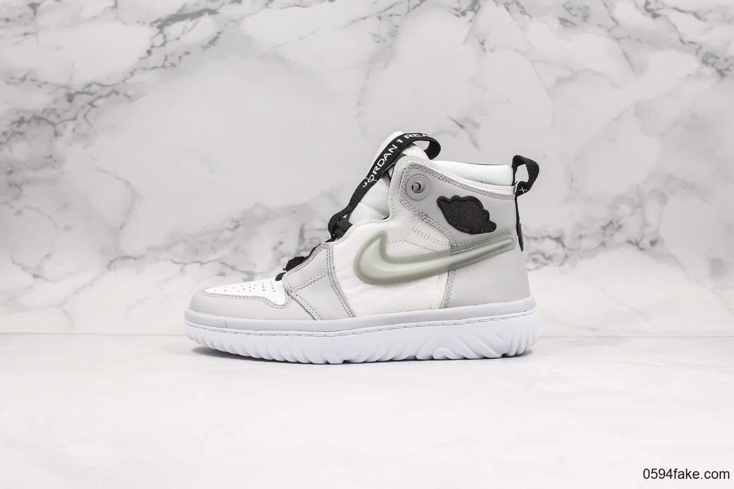 乔丹Air Jordan 1 High React纯原版本瑞亚机能风格AJ1灰色原档案数据开发真瑞亚缓震大底 (ID:23665) - 图片1