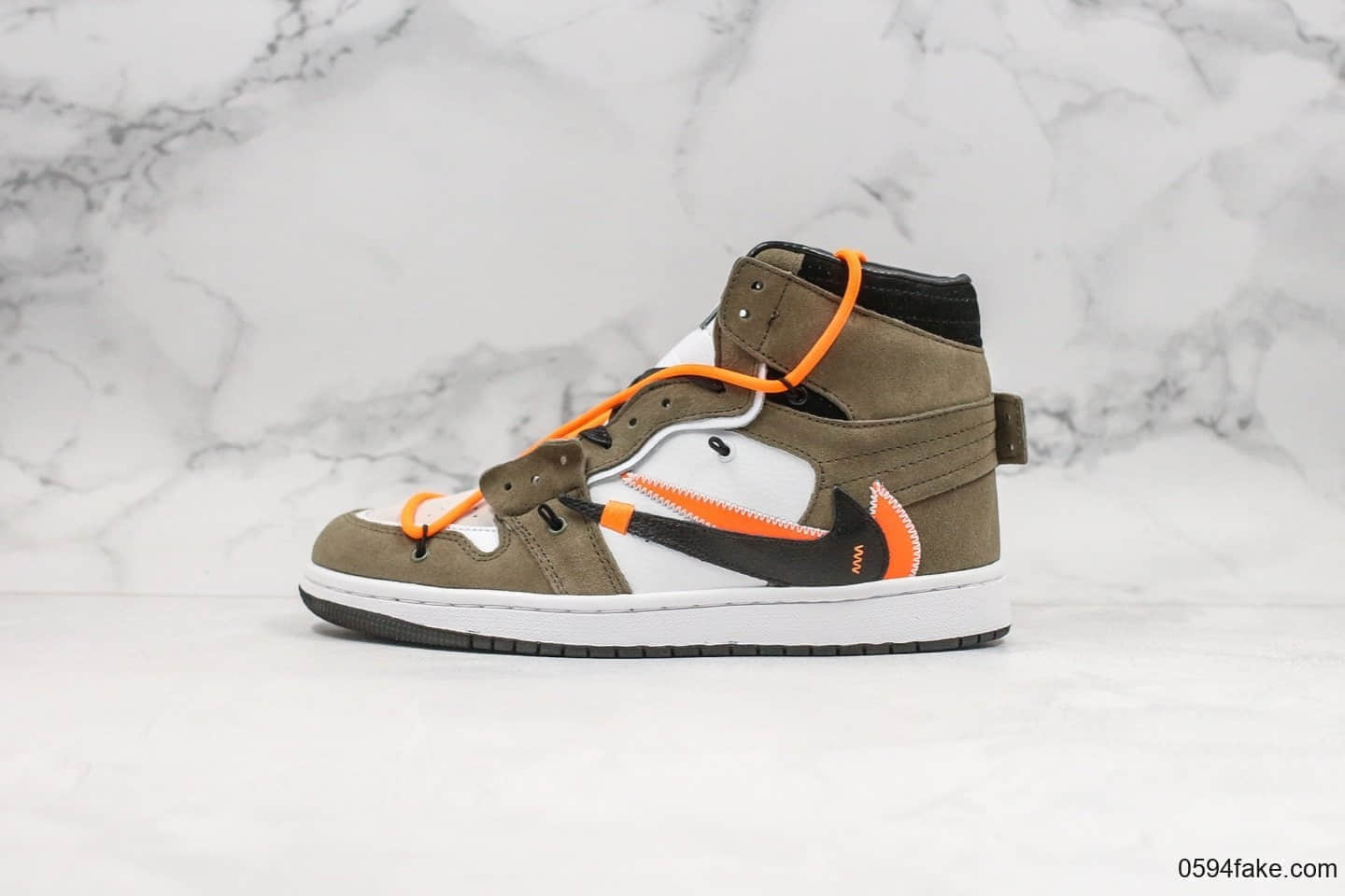 乔丹Off-White™ x Futura x Air Jordan 1 Retro纯原版本三方联名款AJ1户外机能风扣篮系列白黑黄配色原盒原标原档案数据开发打造 (ID:23791) - 图片1