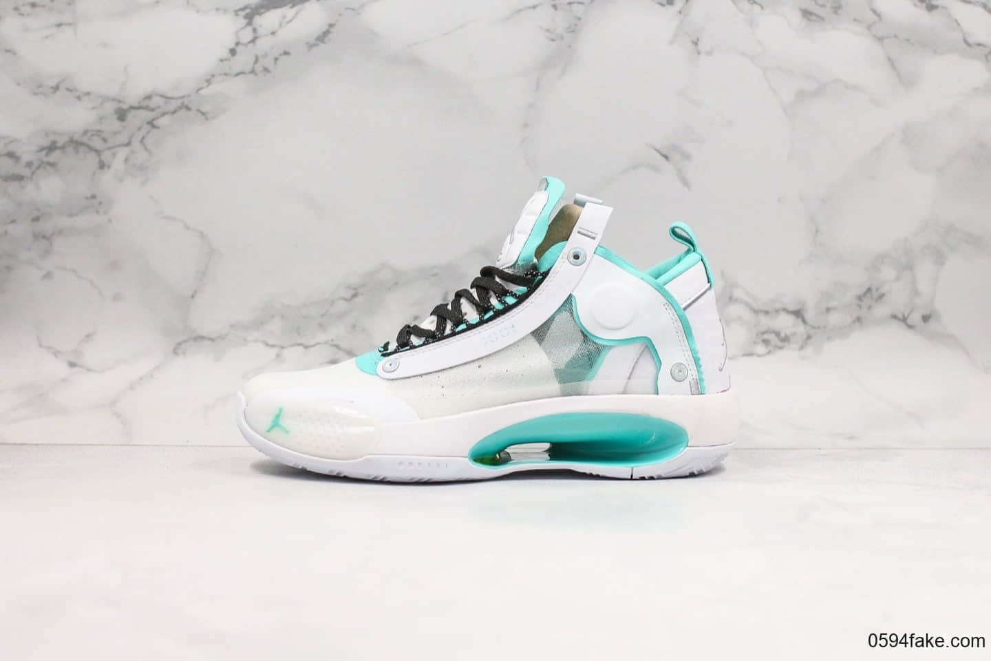 乔丹Air Jordan 34纯原版本郭艾伦配色aj34原盒原标鞋底镂空技术缓震内置气垫支持实战 (ID:23913) - 图片1
