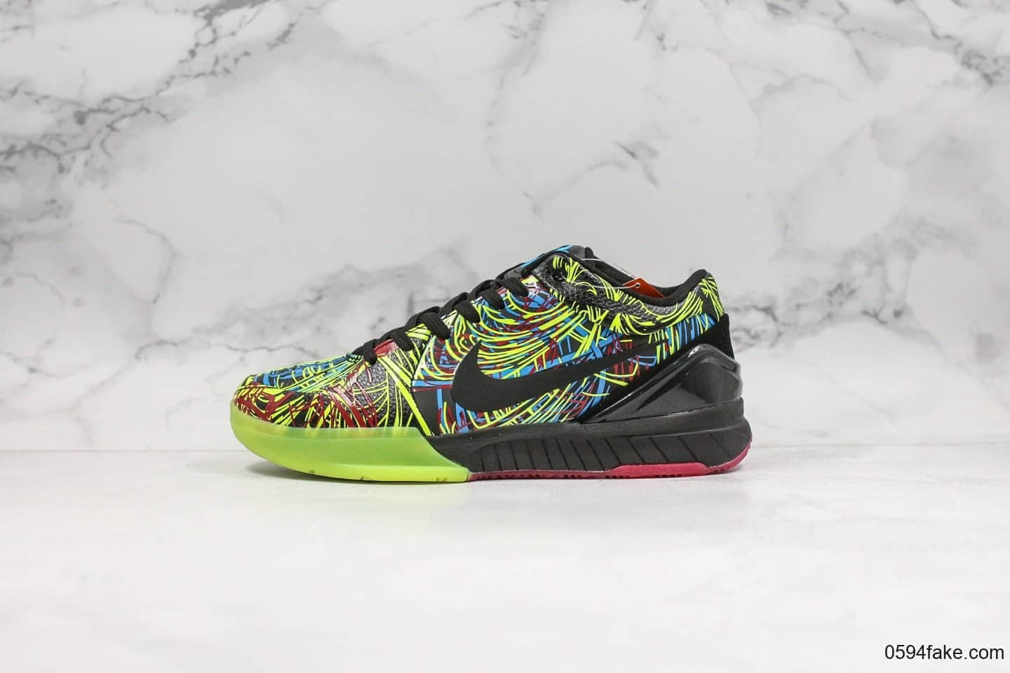 耐克Nike Kobe 4 Protro Wizenard纯原版本科比4代涂鸦系列黑绿配色内置碳板加持原盒原标支持实战 (ID:23921) - 图片1